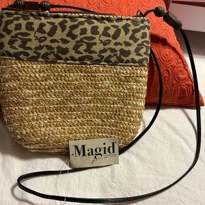 Cute little straw shoulder-length purse
